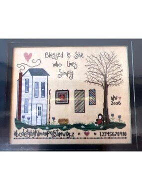 "Live Simply" Cross Stitch Pattern By 4 My Boys